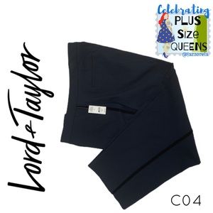 NWT Lord & Taylor Black Slacks 24W (C04)